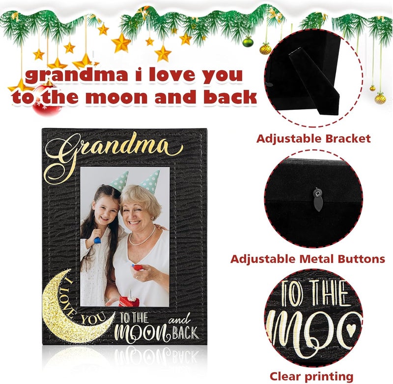 FLYAB Grandma Picture Frame - I Love You to the Moon and Back Picture Frame Gifts for Grandma Birthday and Mother's Day Christmas Gifts for Grandma - Image 3
